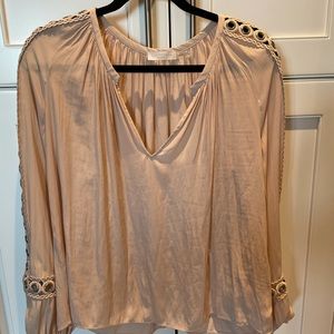 NEW RAMY BROOK BLUSH BLOUSE WITH SLEEVE DETAILS